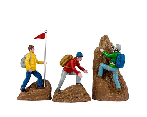 Lemax kerstdorpminiatuur Rock climbers, set van 3