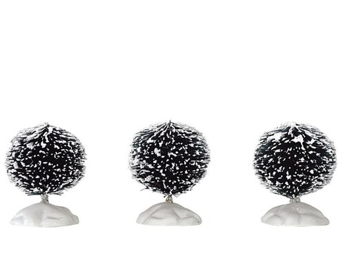 Lemax kerstdorpminiatuur Round bristle tree, mini set van 3