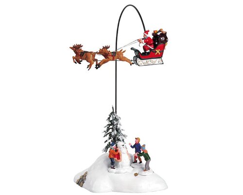 Lemax kerstdorpminiatuur Santa Claus is coming to town