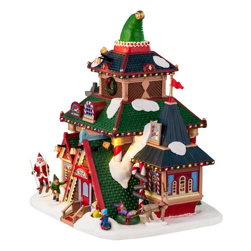 Lemax kerstdorpminiatuur Santa's Wonderland Elwood's elf lodge - afbeelding 4