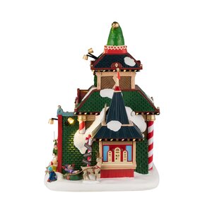 Lemax kerstdorpminiatuur Santa's Wonderland Elwood's elf lodge - afbeelding 5