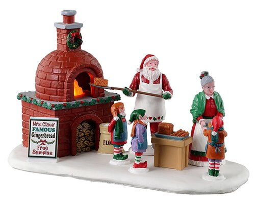 Lemax kerstdorpminiatuur Santa's Wonderland Mrs. Claus' gingerbread bake