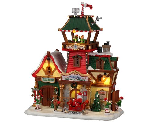 Lemax kerstdorpminiatuur Santa's Wonderland North Pole control tower