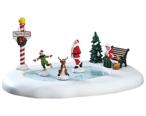 Lemax kerstdorpminiatuur Santa's Wonderland North Pole ice follies