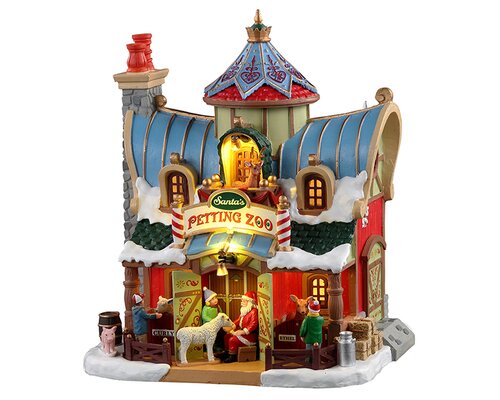 Lemax kerstdorpminiatuur Santa's Wonderland Santa's petting zoo
