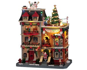 Lemax kerstdorpminiatuur Santa's Wonderland Santa's rooftop bash