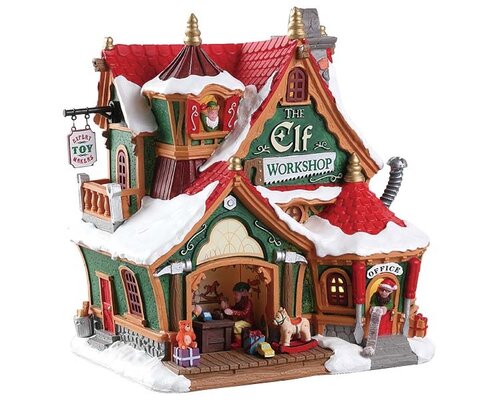 Lemax kerstdorpminiatuur Santa's Wonderland The elf workshop