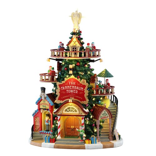 Lemax kerstdorpminiatuur Santa's Wonderland The Tannenbaum tower Christmas shops