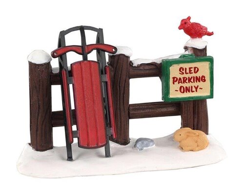 Lemax kerstdorpminiatuur Sled parking only