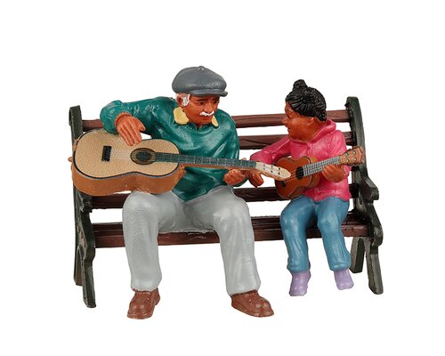 Lemax kerstdorpminiatuur The music lesson