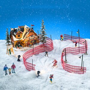 Lemax kerstdorpminiatuur Vail Village Apres-ski lodge set - afbeelding 3