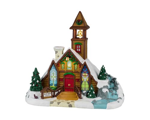 Lemax kerstdorpminiatuur Vail Village Bear creek chapel