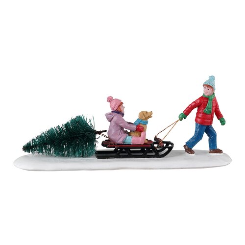 Lemax kerstdorpminiatuur Vail Village Bringing home our tree