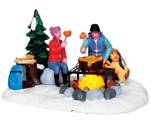 Lemax kerstdorpminiatuur Vail Village Campfire fondue
