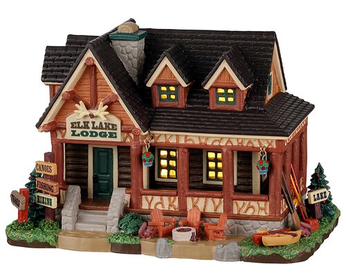 Lemax kerstdorpminiatuur Vail Village Elk lake lodge