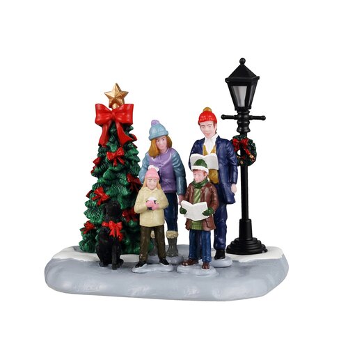 Lemax kerstdorpminiatuur Vail Village Family caroling