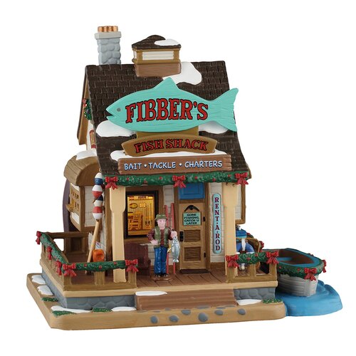 Lemax kerstdorpminiatuur Vail Village Fibber's fish shack