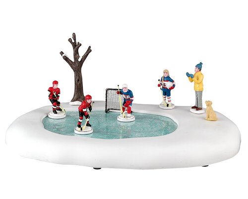Lemax kerstdorpminiatuur Vail Village Girls play hockey, too!