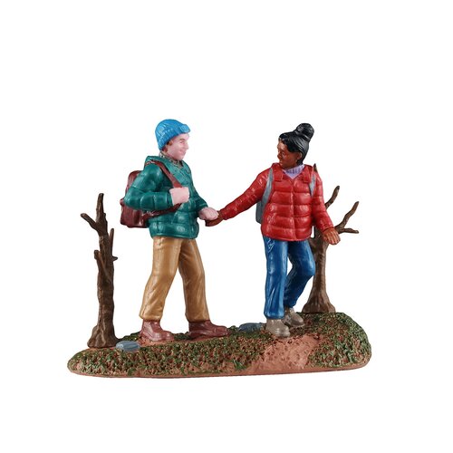 Lemax kerstdorpminiatuur Vail Village Hiking couple