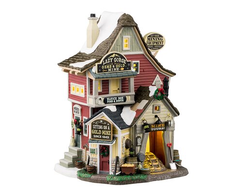 Lemax kerstdorpminiatuur Vail Village Lazy gorge gems & gold mine