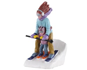 Lemax kerstdorpminiatuur Vail Village Mommy & me ski