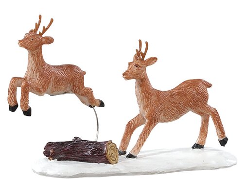 Lemax kerstdorpminiatuur Vail Village Prancing reindeer