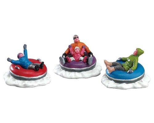 Lemax kerstdorpminiatuur Vail Village Tubing family, set van 3