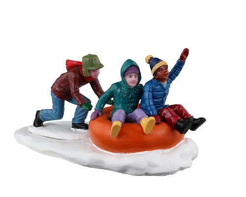 Lemax kerstdorpminiatuur Vail Village Tubing trio