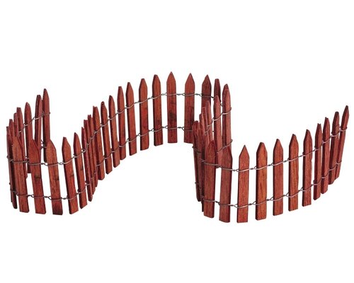 Lemax kerstdorpminiatuur Wired wooden fence