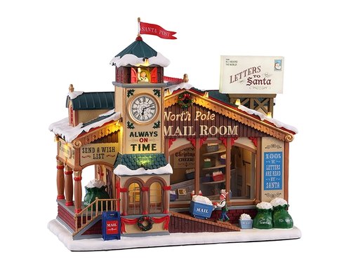 Lemax North pole mail room, with 4,5V adaptor