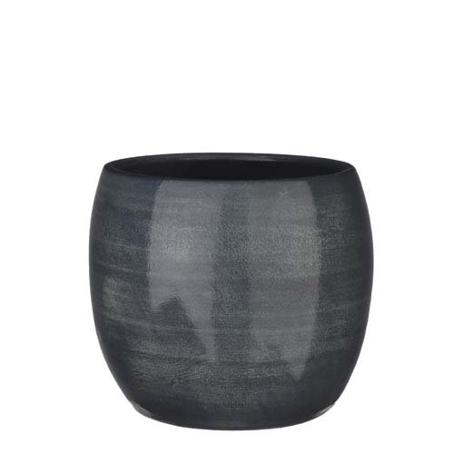 Lester pot rond d. blauw - h22xd24cm