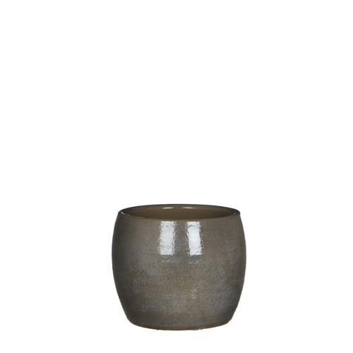 Lester pot rond d.grijs - h12xd14cm