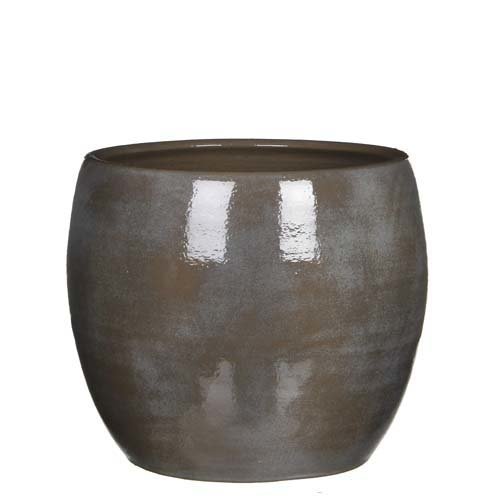 Lester pot rond d.grijs - h26xd28cm