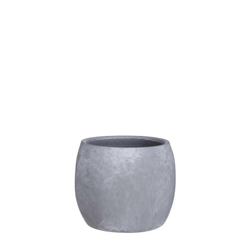Lester pot rond l.grijs stone - h14xd16cm
