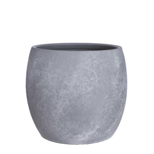 Lester pot rond l.grijs stone - h26xd28cm