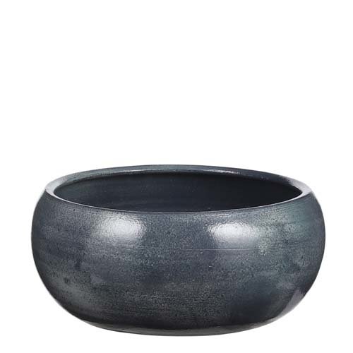Lester schaal rond d. blauw - h12xd28cm