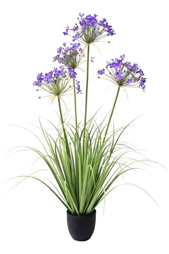 Levensechte Kunst Agapanthus - H110cm Paars