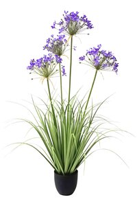 Levensechte Kunst Agapanthus - H110cm Paars
