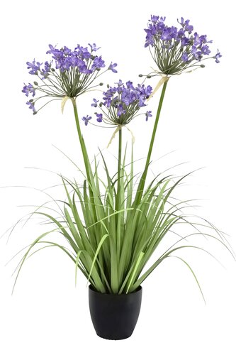 Levensechte Kunst Agapanthus - H80cm Paars