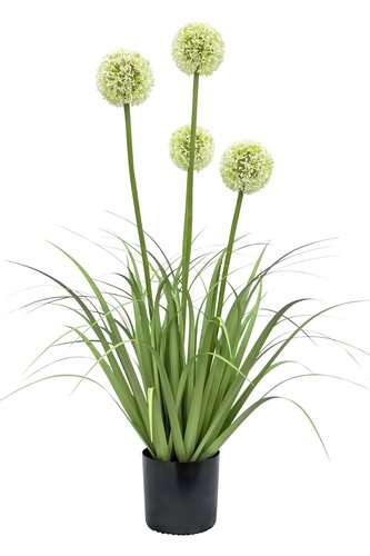 Levensechte Kunst Allium - H80cm Wit