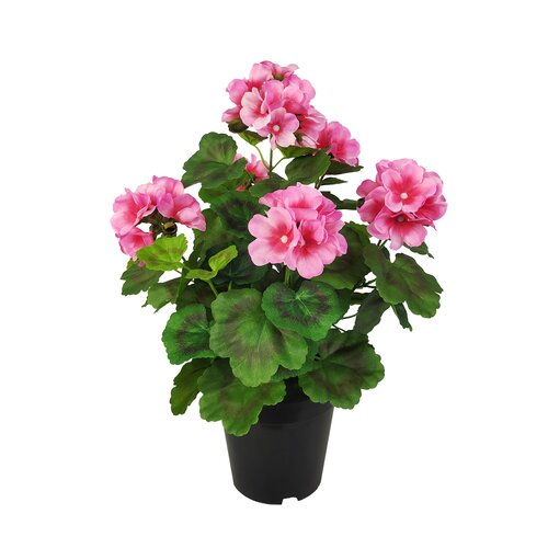 Levensechte Kunst Geranium, in 39cm-pot Roze