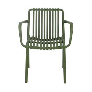 Levi kunststof tuinstoel groen met armleuning - afbeelding 2