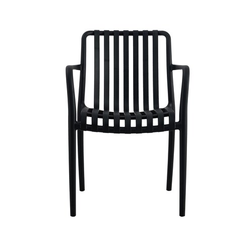 Levi kunststof tuinstoel  zwart - afbeelding 2