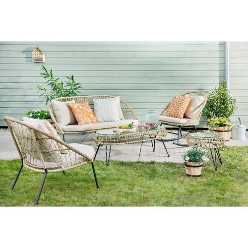 Lisbon Lounge set Beige - 80 x 147 x 78 cm - afbeelding 2