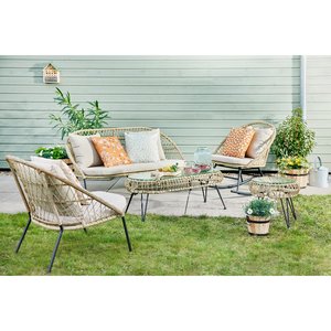 Lisbon Lounge set Beige - 80 x 147 x 78 cm - afbeelding 2