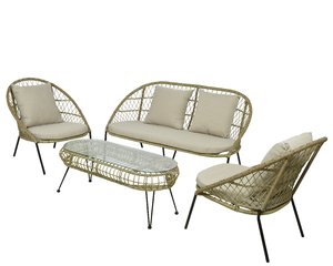 Lisbon Lounge set Beige - 80 x 147 x 78 cm - afbeelding 1
