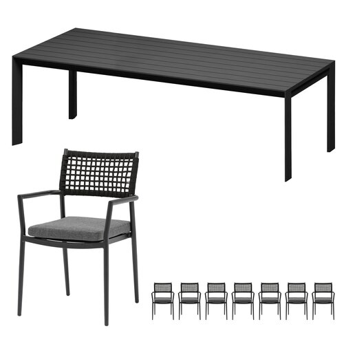 Ease Up Liv 8-zits tuinset zwart - afbeelding 1