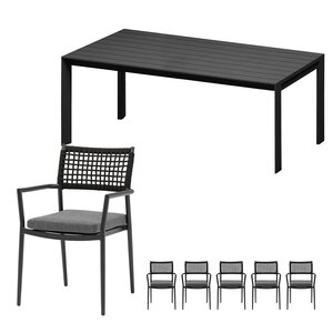 Ease Up Liv 6-zits tuinset zwart - afbeelding 1