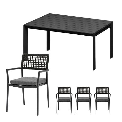 Ease Up Liv 4-zits tuinset zwart - afbeelding 1