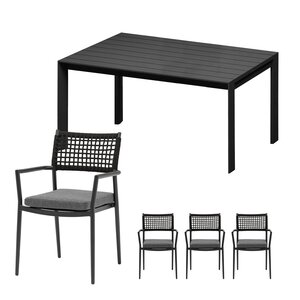 Ease Up Liv 4-zits tuinset zwart - afbeelding 1